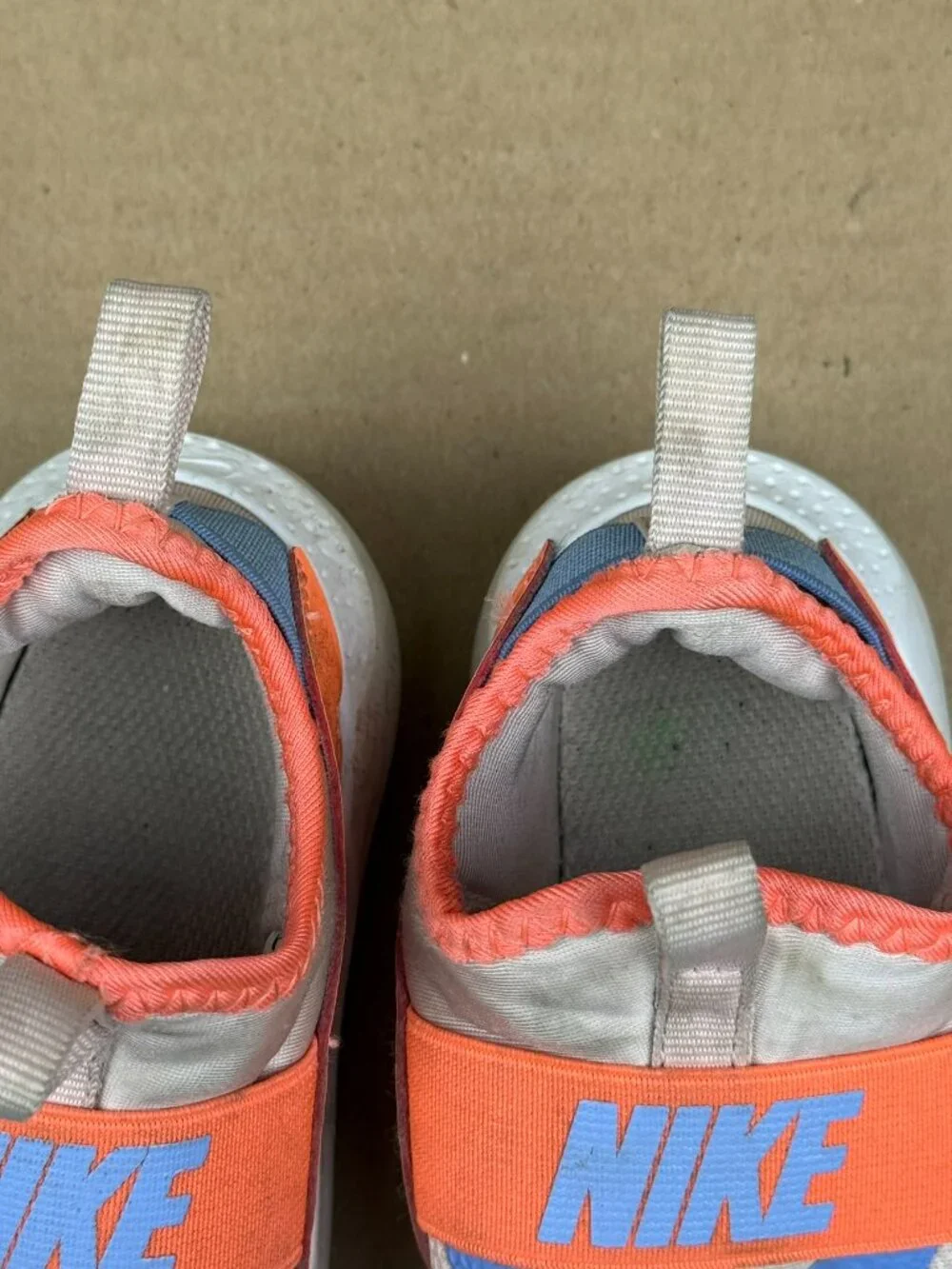 Toddler Kids Nike Flex Runner Slip On Shoes Size 7C Pink Orange Blue